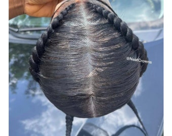 Cornrows Braided Wig: Human Hair, Lace Frontal, Protective Style