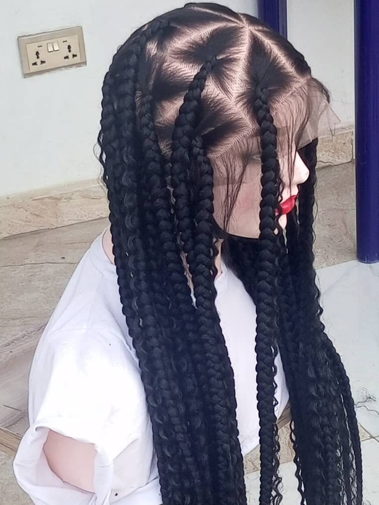 Braided Wig Braids Wig Chunky Box Braids Rope Twists Wigs - Etsy