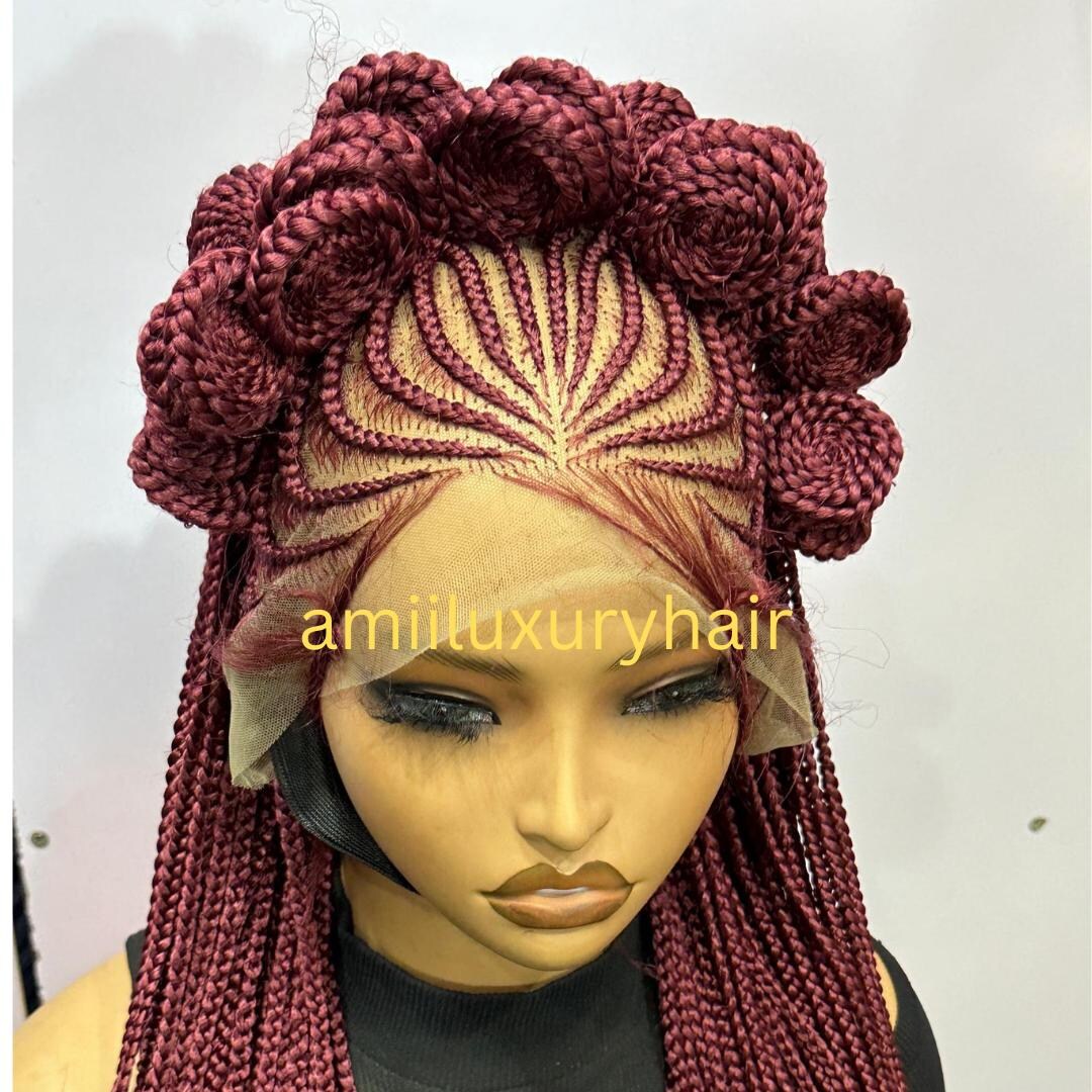 Braided Bob Conrow Knotless Braided Wig, Goddess Braids, Braided Wig ...