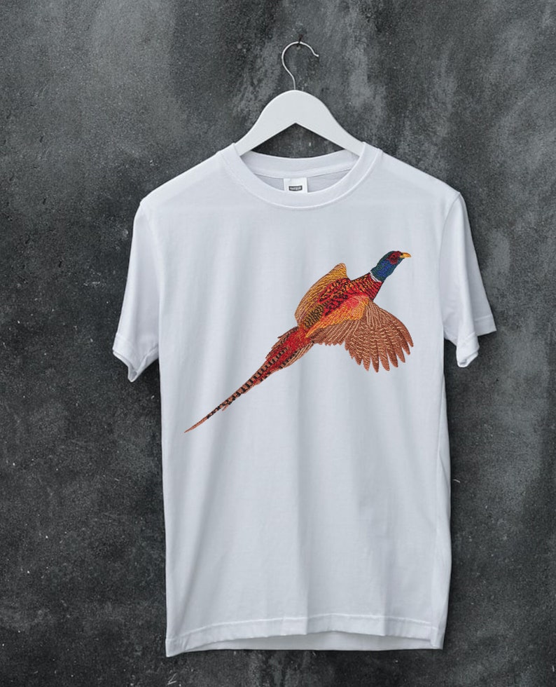 Pheasant Wing Pattern Pheasant Embroidery Design - Flying Bird Pattern (digital Download) - Etsy