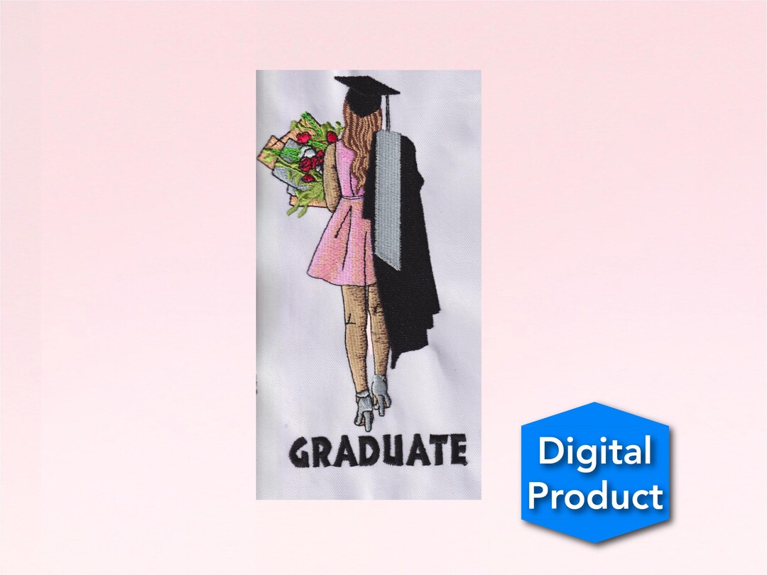 Girls Graduation Patterns Graduate Girl - Graduation Embroidery - Machine Embroidery - Digital ...