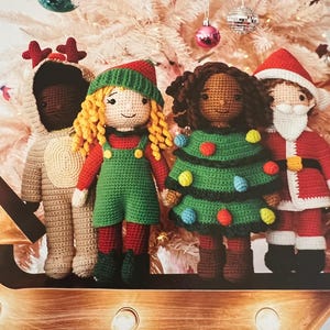 crochet pattern - dress up dolls - christmas
