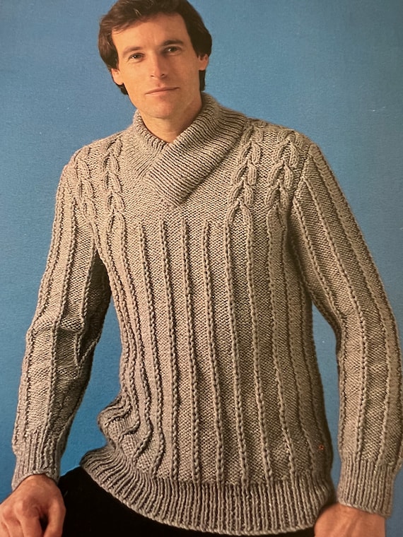 Pullover Stricken Herren Schalkragen Stricken Schalkragenpullover