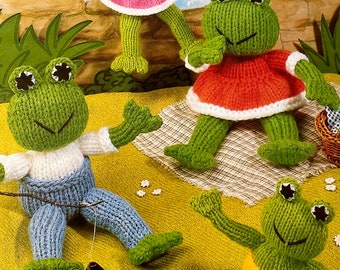 Family frogs knitting pattern