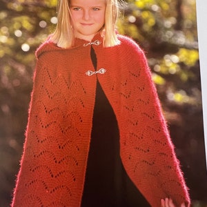 knitting pattern - Childrens cardigans and jumpers - red cape