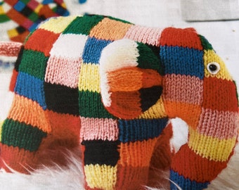 knitted toys/animals/charactors - Elmer