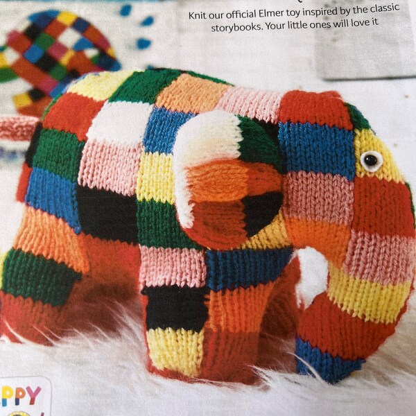 gestrickte Figuren/Tiere - Elmer