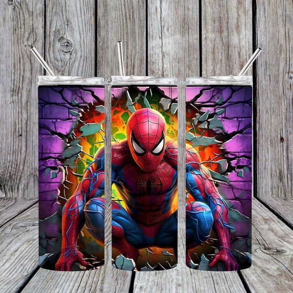 Spider, Comic, Super Hero, Skinny Tumbler, Colorful, Hombre Araña