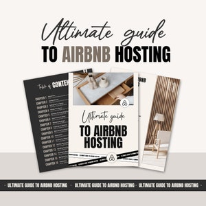 Guide ultime d&#39;Airbnb et de l&#39;hébergement, livre électronique Canva modifiable