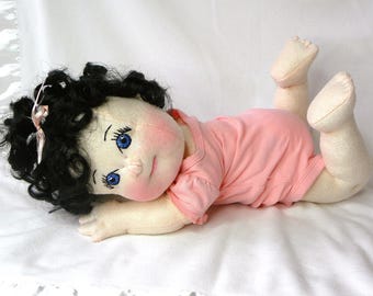 Jan Shackelford Ooak Handmade Soft Sculpture Doll. Rare and