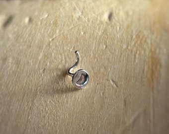 Mond Nasenstecker | Sterling Silber | Süßer Nasenring | einzigartiger Körperschmuck