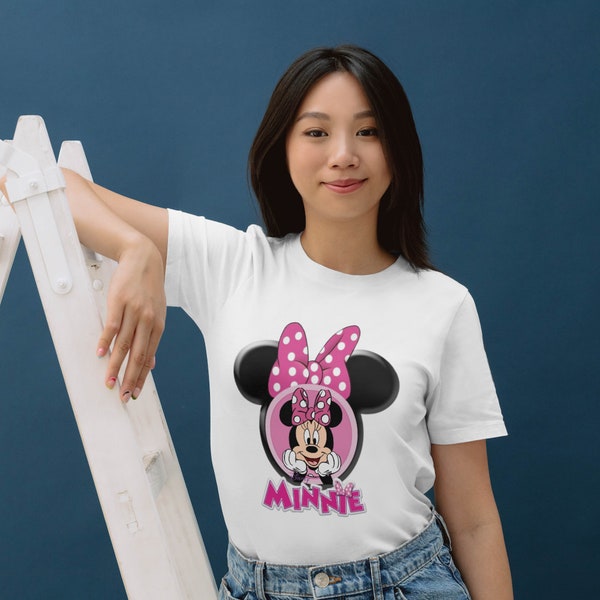 Minnie Mause, Pink Minnie Mause Shirt, Disney Shirt, Family Trip, Family Girl Shirt, Womans Shirt, Happy Minnie Mause, Disneyland Trip Tee