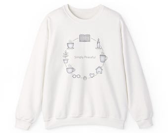 Einzeiliges Minimal Icons Sweatshirt | einzelne durchgehende Linie Illustration, Scandi Line Art