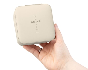 Personalisierte Brautjungfer Schmuck Reise Fall | Kompakter PU-Leder-Organizer