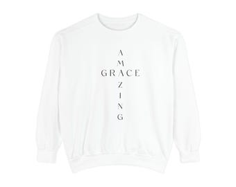 Grace Cross Sweatshirt | Minimalist Christian Design