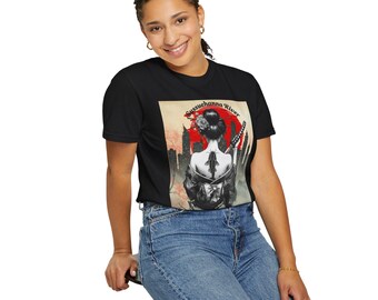 Geisha Samurai Back Tattoo T-shirt Susquehanna River | Sushi Graphic Tee, Japanese Urban Art, catfish