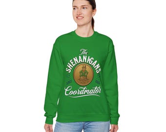 Shenanigans Coordinated, Leprechaun Shamrock, St. Patrick's Day Rundhals-Sweatshirt