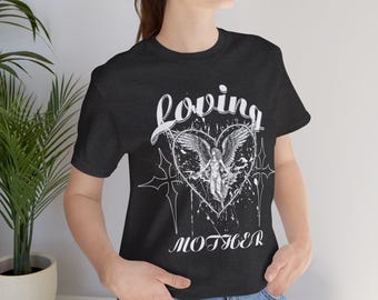 Engel Herz Illustration T-Shirt | Vintage Sketch Muttertags Shirt