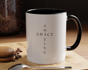 Grace Vertical Text Mug | Uplifting Poem Coffee Cup (11oz/15oz)