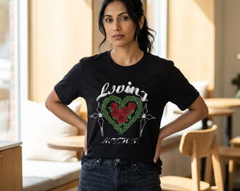 Liebevolle Mutter Herz rose T-Shirt | Muttertag Blumen Shirt