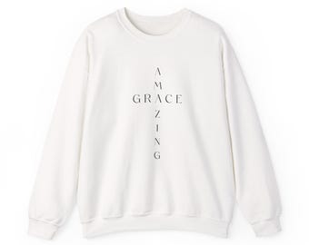 Grace Cross Sweatshirt, minimalistische christliche Kleidung