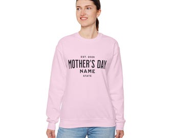 Muttertag Personalisiertes Name Rundhals-Sweatshirt | Gegründet 2026