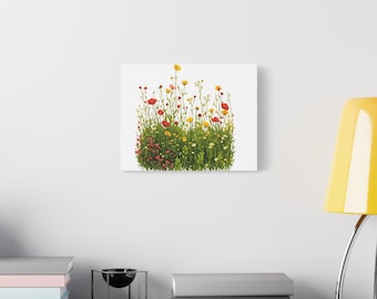 Wildblumen Wiese Matte Leinwand