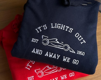 F1 Car Embroidered Sweatshirt: Formula 1 Fan Gift