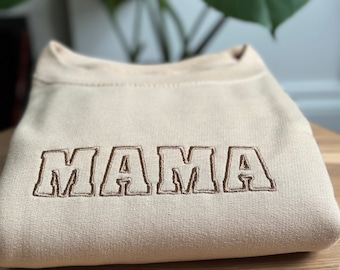 Mama Sweatshirt, besticktes Mama Sweatshirt, personalisiertes Geschenk für Mama, Muttertagsgeschenk