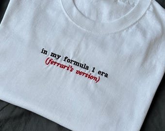 Embroidered Formula 1 Sweatshirt: "In My Era" Fan Gift
