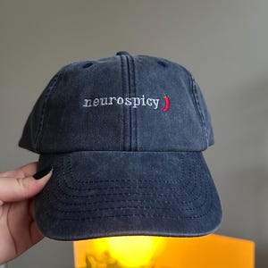 Neurospicy Embroidered Cap, ADHD Cap, Dad Cap, Autism Acceptance Cap, Neurodivergent Fashion, Spoonie Cap, Embroidered Neurospicy Cap