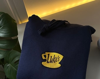 Coffee Lover Embroidered Sweatshirt: Luke's Coffee Shop