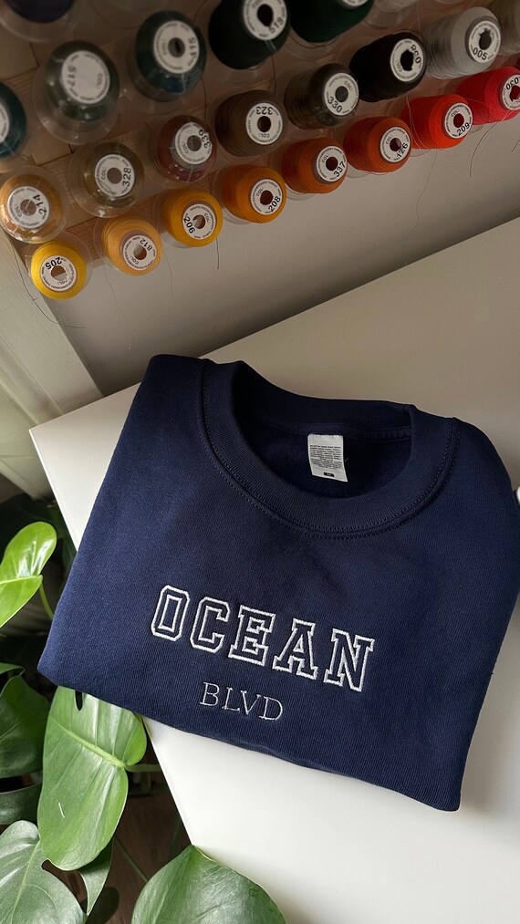 Ocean Blvd Sweatshirt Ocean Boulevard Ocean Blvd T shirt Embroidered Sweatshirt Embroidered Ocean Blvd Sweatshirt Etsy Canada