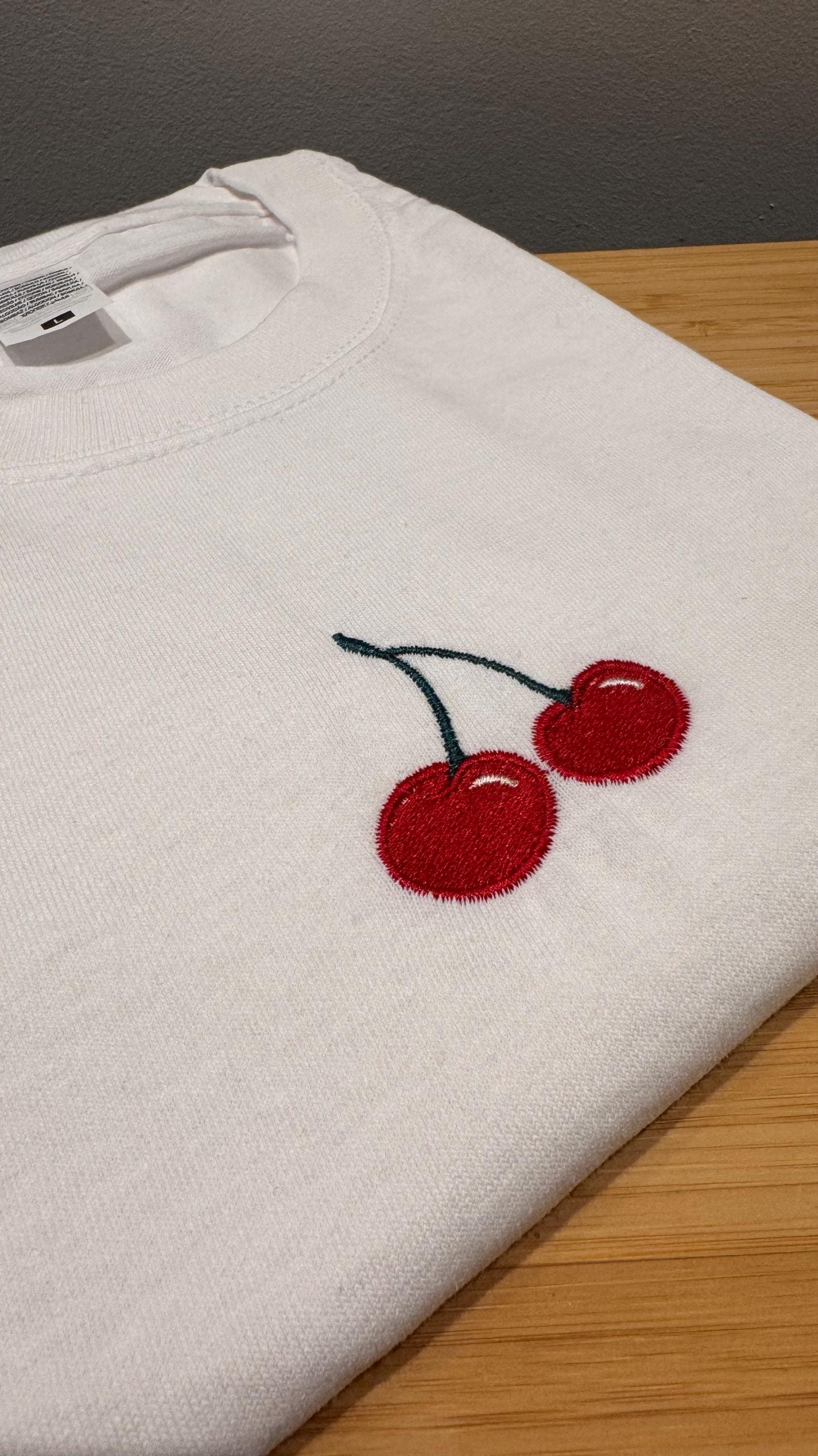 チェリー刺繍Tシャツ - Etsy 日本