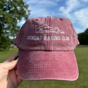 F1 Car Sunday Racing Club Formula 1 Car Embroidered Cap, Formula 1 Design Cap, Dad Cap, F1 Girlie Cap, On Sundays We Race, Formula One Merch