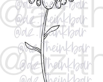 Chrysanthemum / November birth flower tattoo stencil