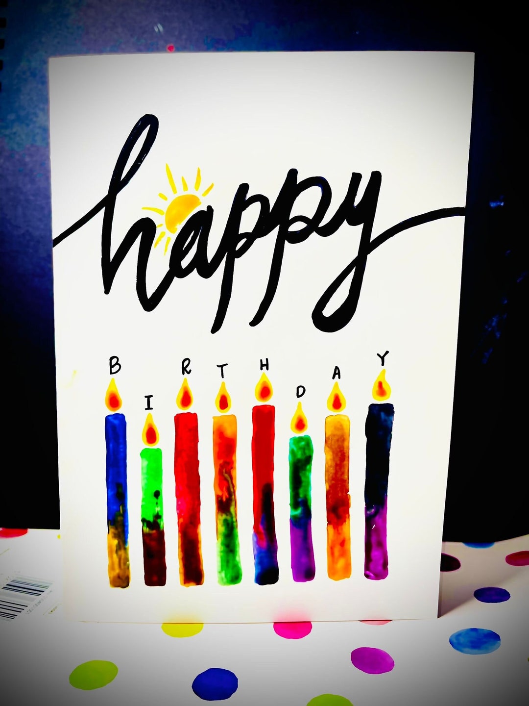 Handmade Happy Birthday Card - Etsy Norway