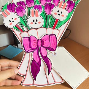 Teachers day card, Handmade card, friendship card, special card, Handmade bouquet of flowers, handmade thank you card, Greetings card,