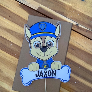Customizeable Police Officer Puppy Cake topper | Cake topper | Birthday Party Supplies