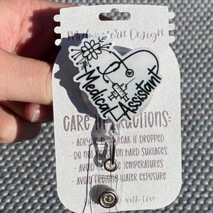 Medical Assistant |Badge Reel | ID Badge | cute gift for her | Nurse | medical | stocking stuffer