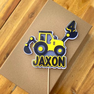 Customizeable Construction excavator Cake topper | Cake topper | Birthday Party Supplies