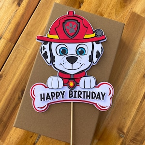 Cake topper personalizzabile con cucciolo di dalmata pompiere / Cake topper / Forniture per feste di compleanno