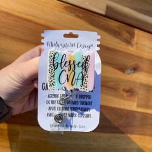 Blessed CNA | Certified Nursing Assistant | glitter Badge Reel | ID Badge | CNA Badge | cute gift for her | medical