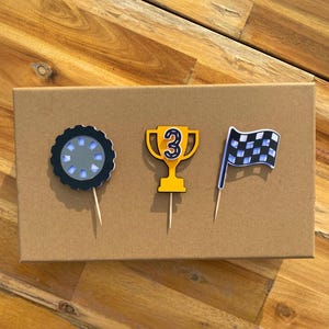 Customizeable Race Cars Cupcake toppers | Cupcake topper | Birthday Party Supplies