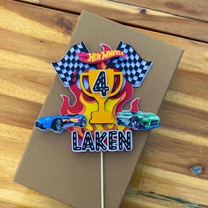 Customizeable Race Cars Cake topper | Cake topper | Birthday Party Supplies
