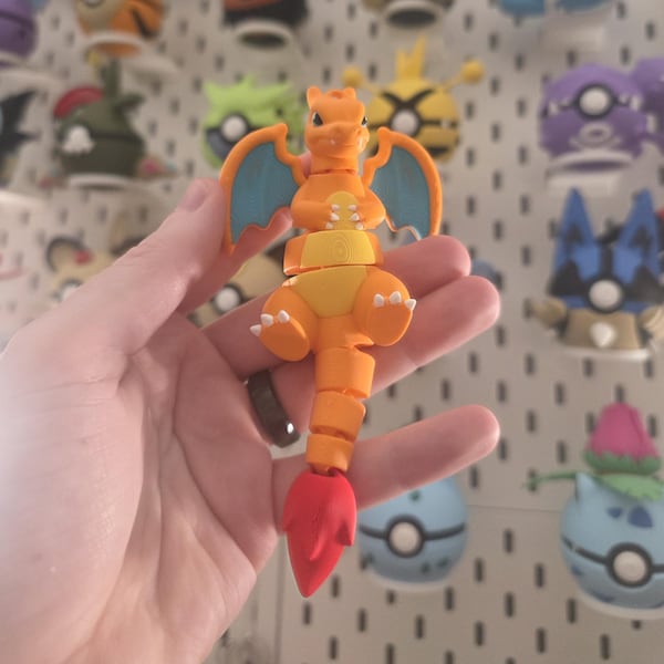 Charizard Pokemon Fidget Keychain Flexible | 3D Printed