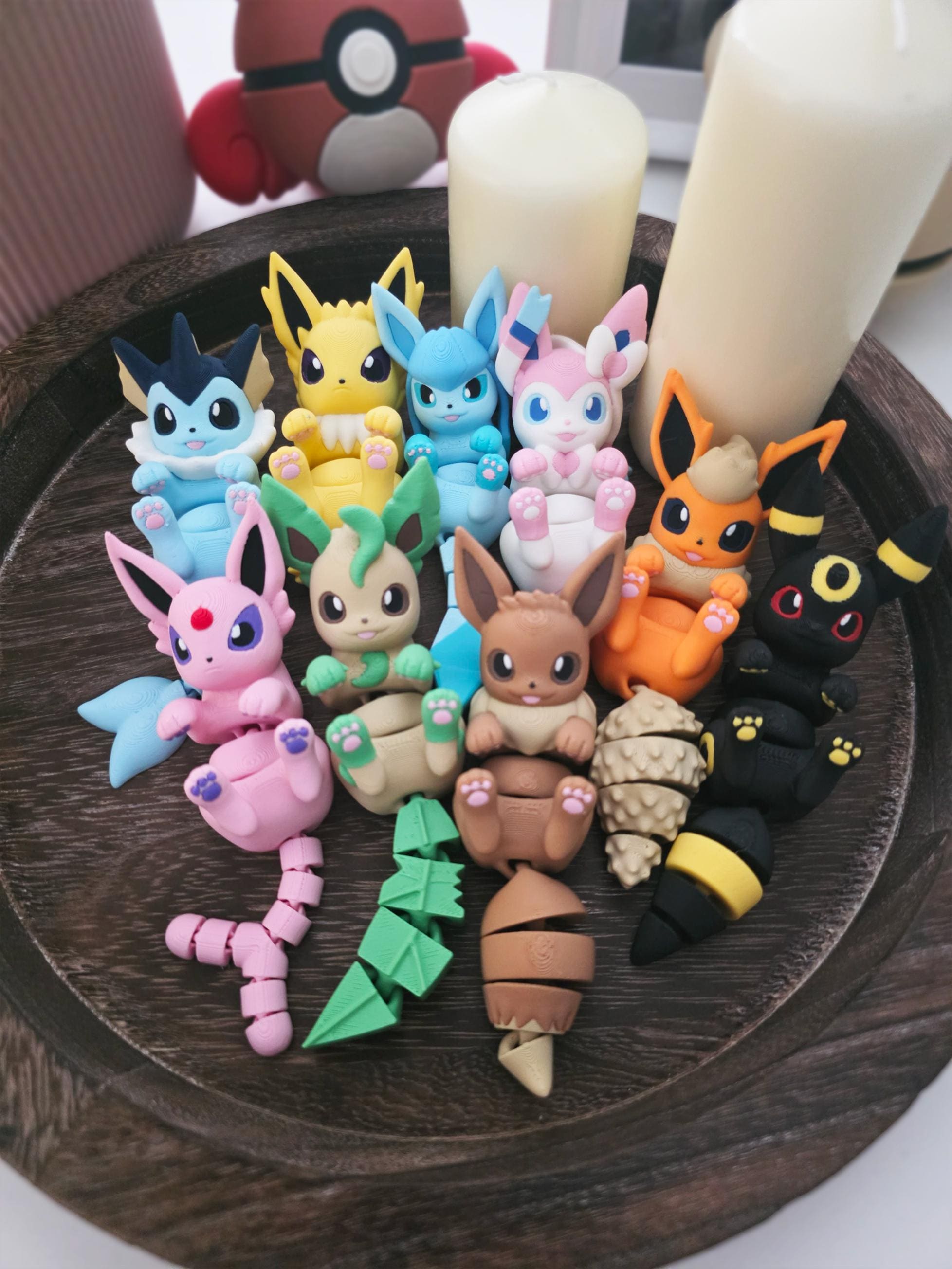 Eevee Evolutions Pokemon Fidget Keychain | 3D Printed | Eevee