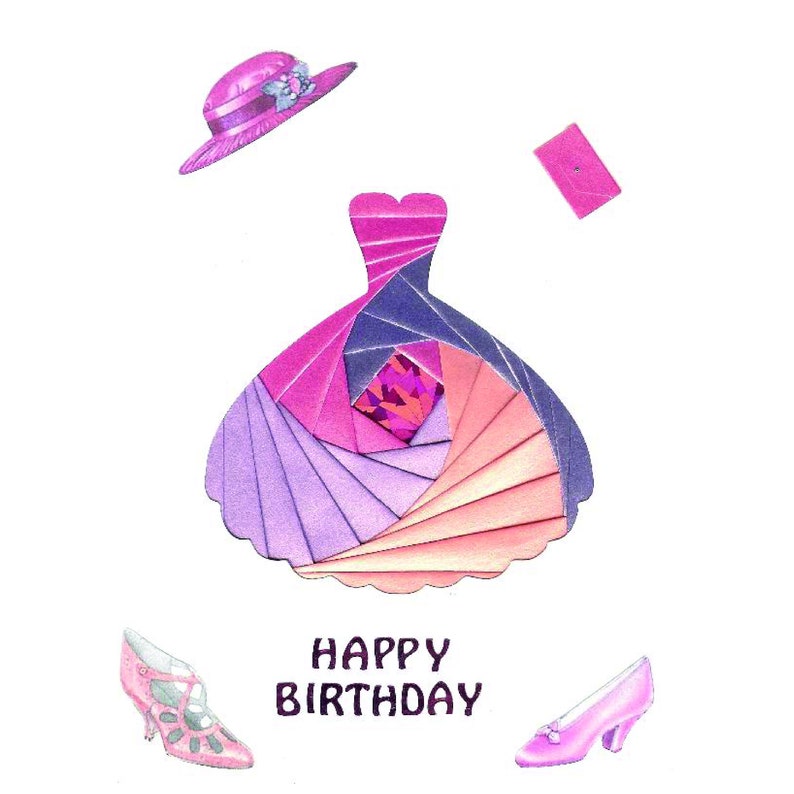 Iris Folding Craft Card Pack DRESS X 4 C5 Size Create Stunning Cards ...