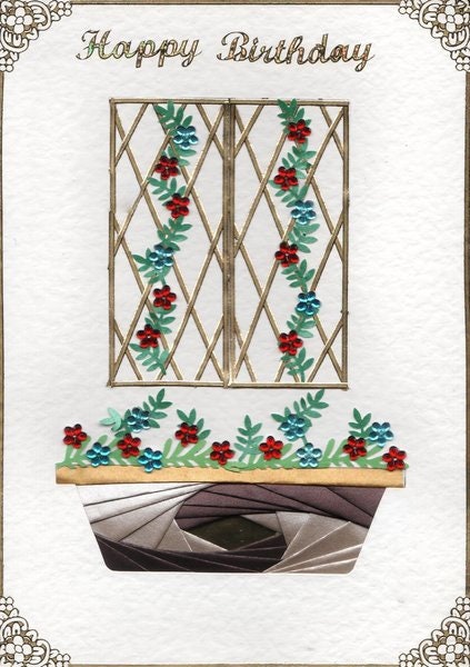 Iris Folding Craft Card Pack WINDOW BOX X 4 C5 Size Create Stunning ...