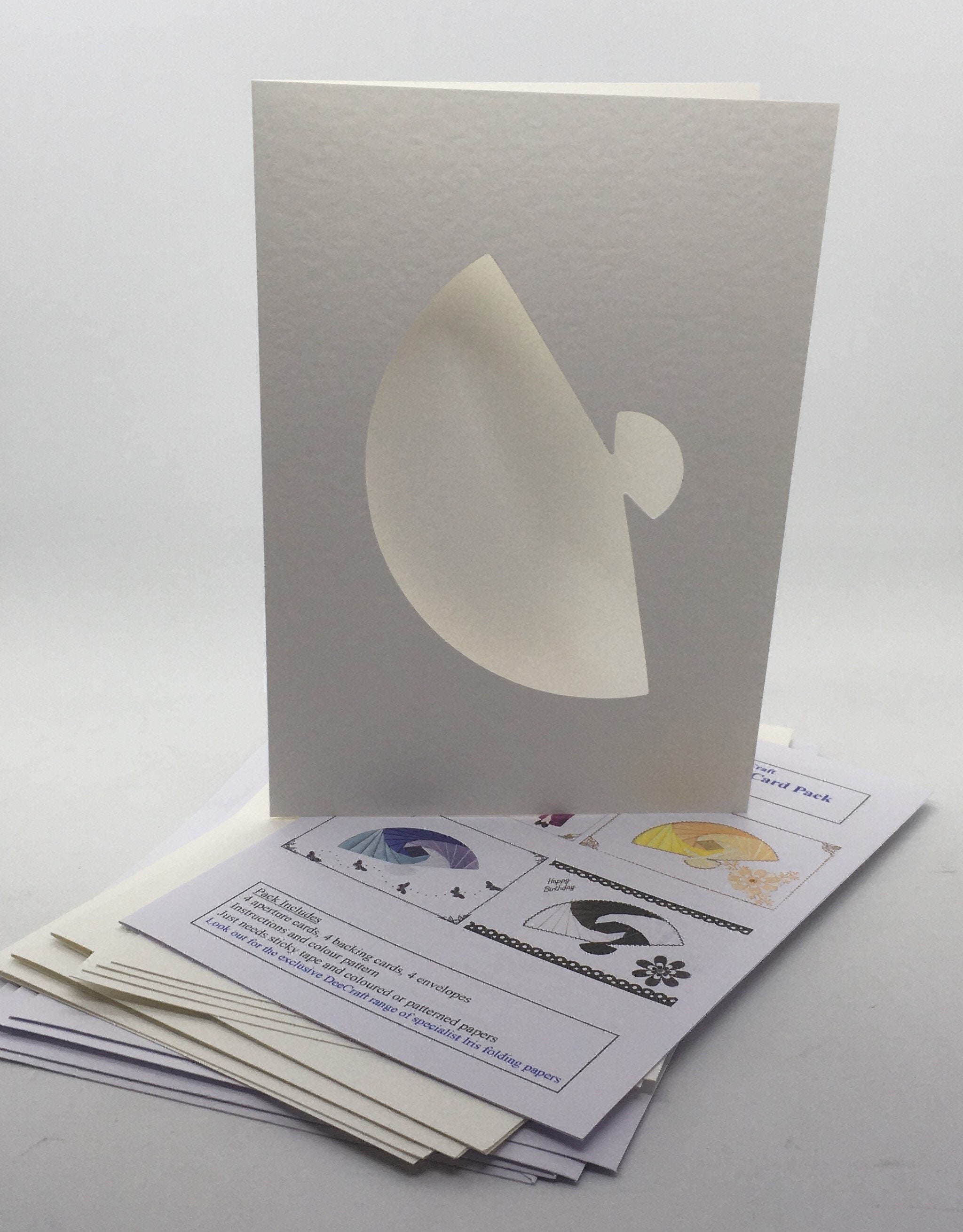 Iris Folding Craft Card Pack FAN X 4 C5 Size Create Stunning Cards With ...